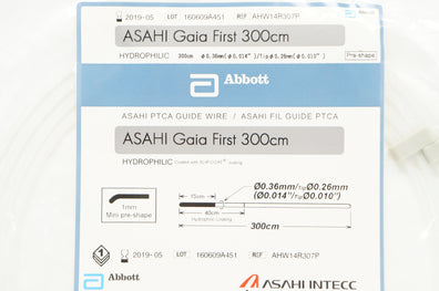 Abbott AHW14R307P Asahi Gaia First 300cm PTCA Guide Wire (x)